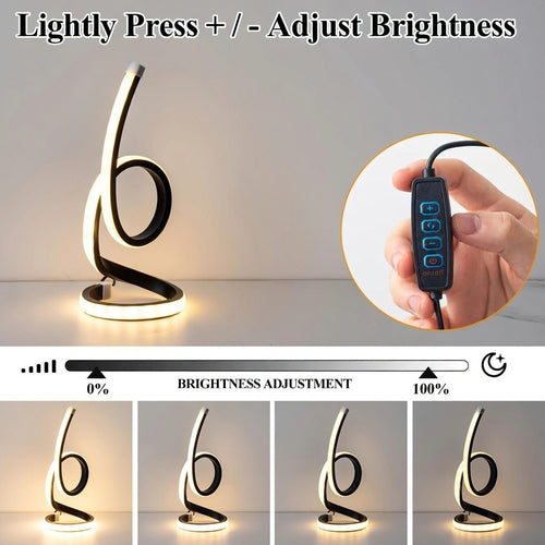 Lampe de bureau nordique USB, trois couleurs.